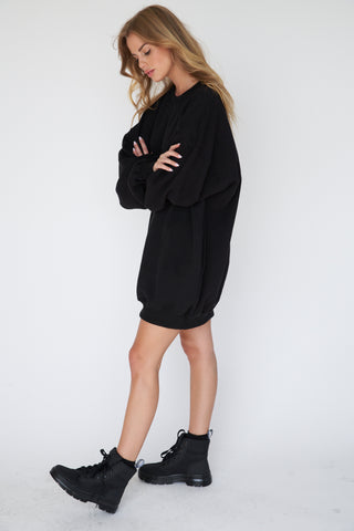 Pocket Oversized Parky Sweatshirt Dress